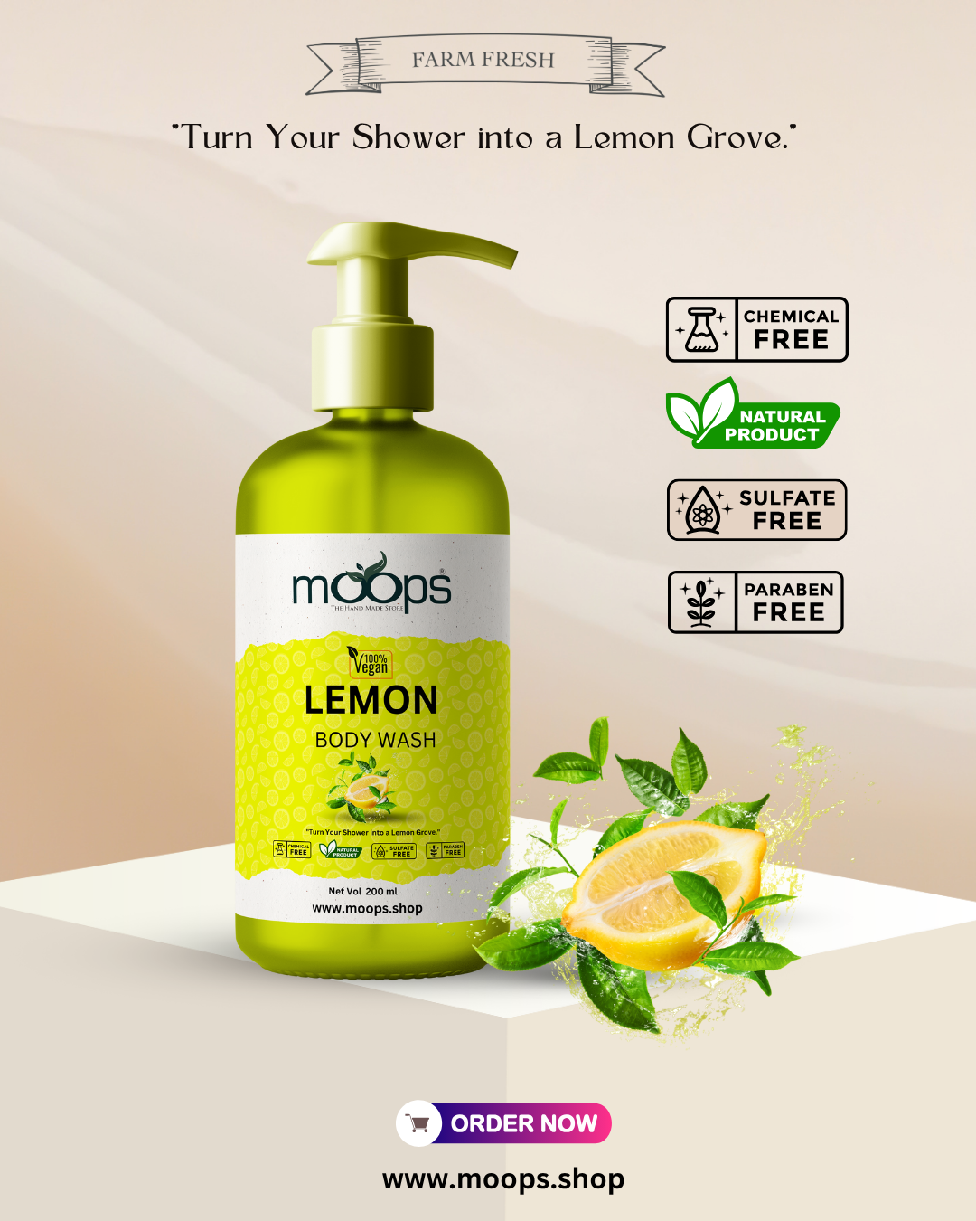 Moops Lemon Premium Body Wash