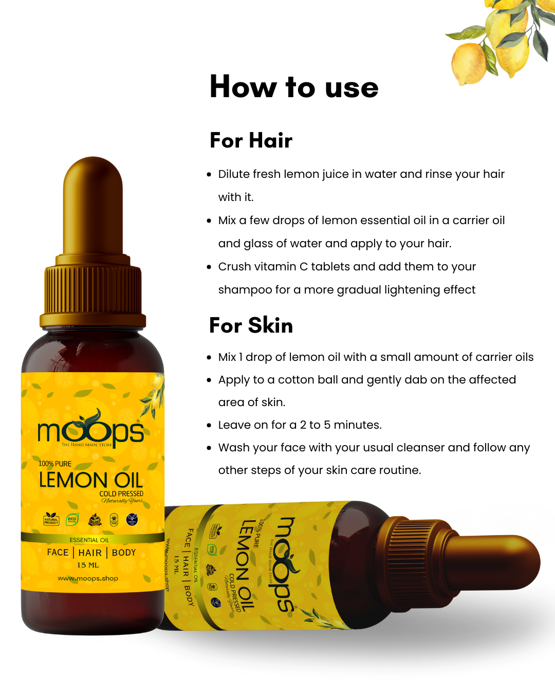 Moops Lemon Essential Oil