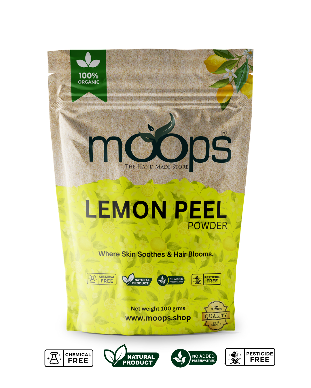 Moops Lemon Peel Powder