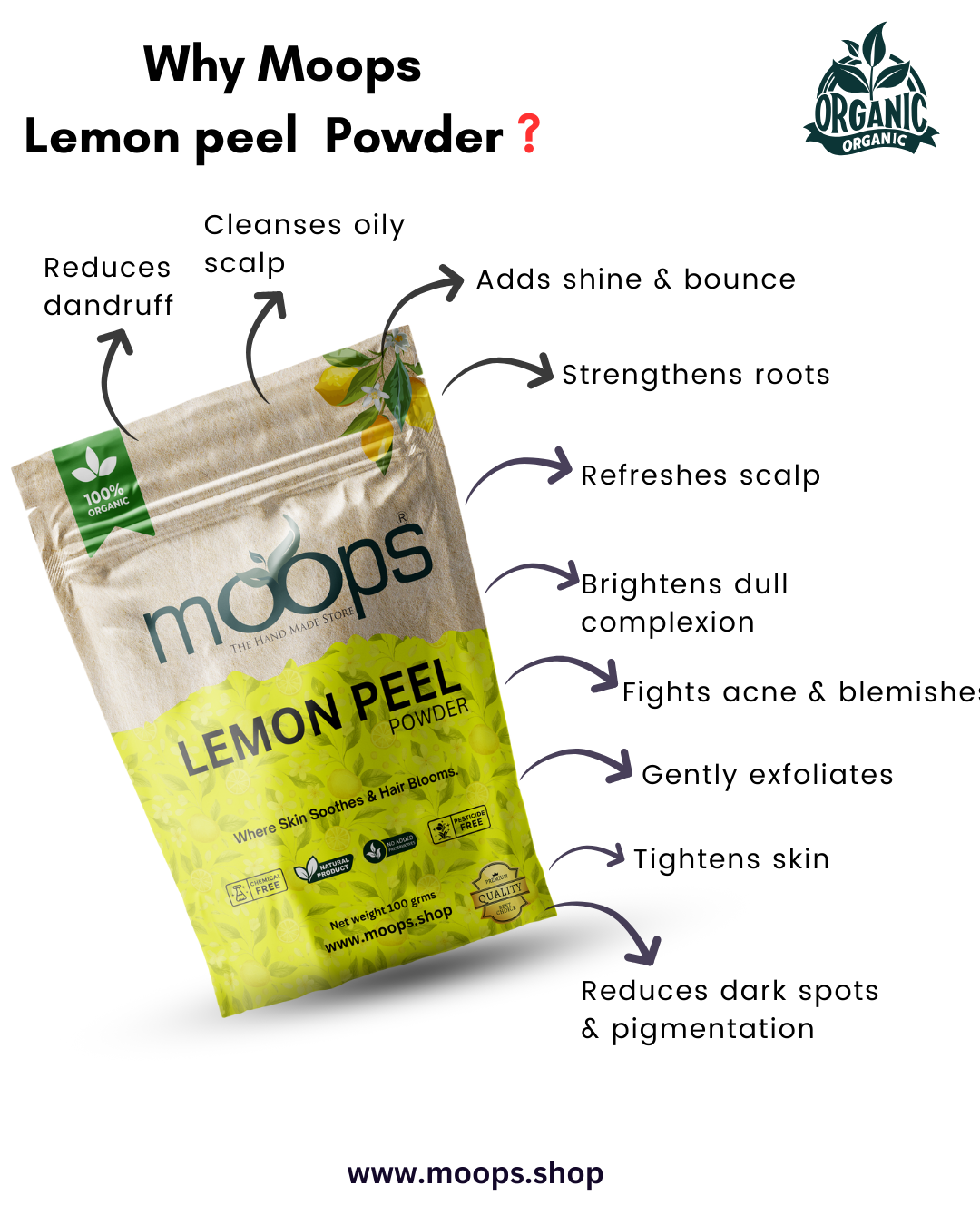 Moops Lemon Peel Powder
