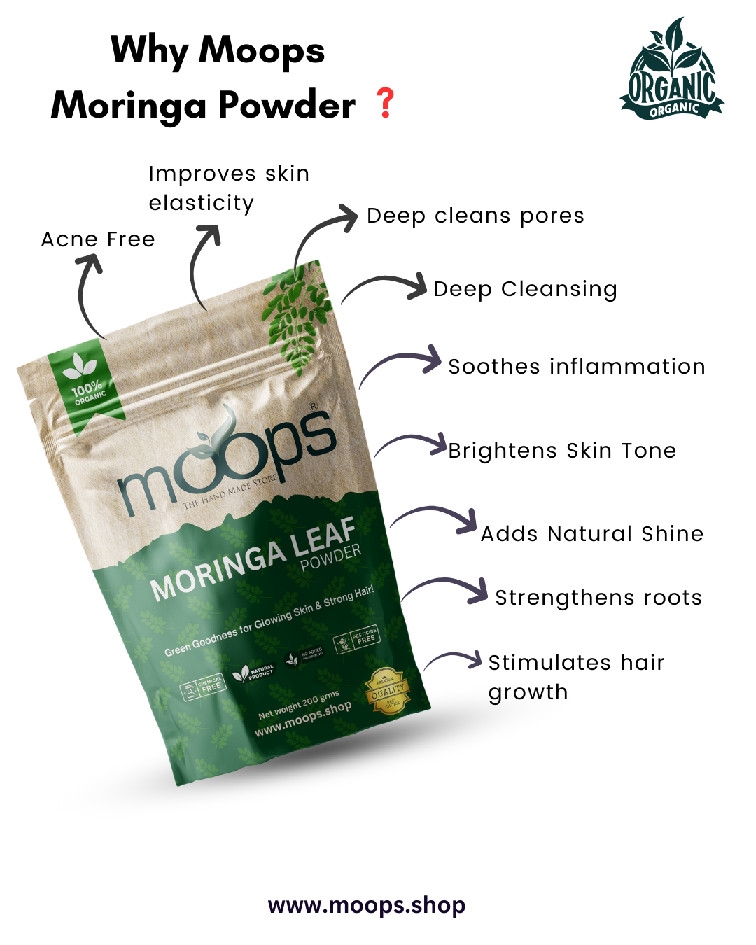Moops Moringa Leaf Powder