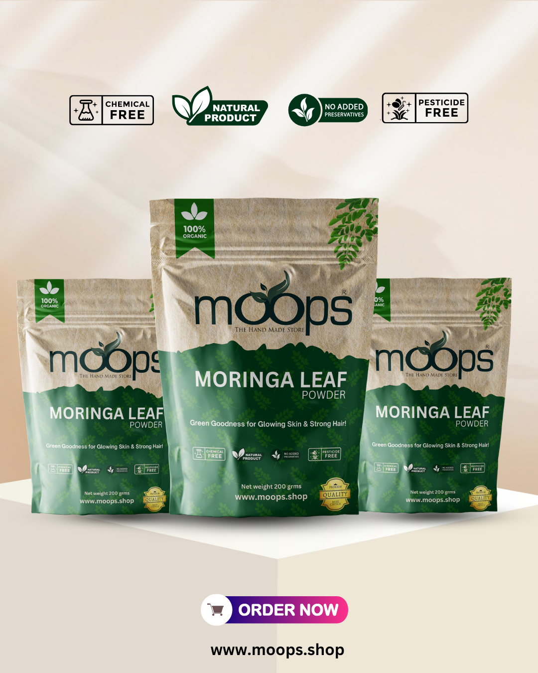 Moops Moringa Leaf Powder