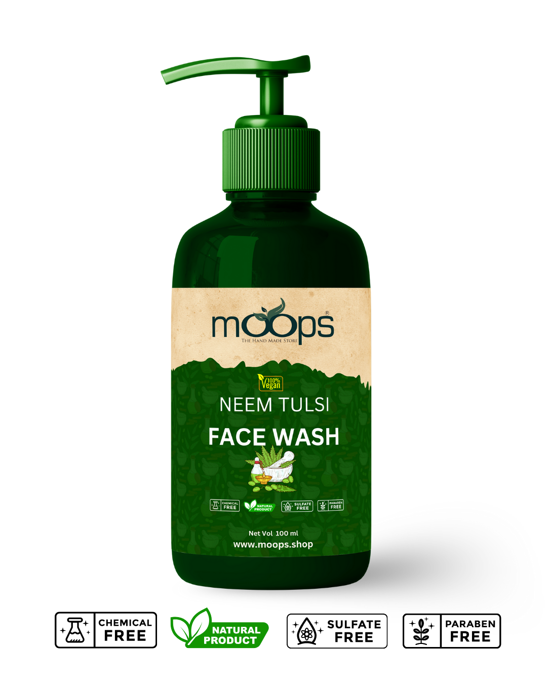 Moops Neem Tulasi Face Wash
