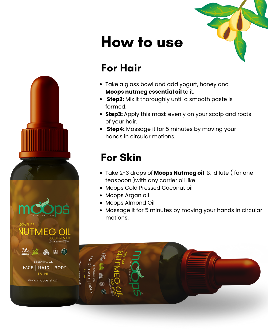 Moops Nutmeg Oil