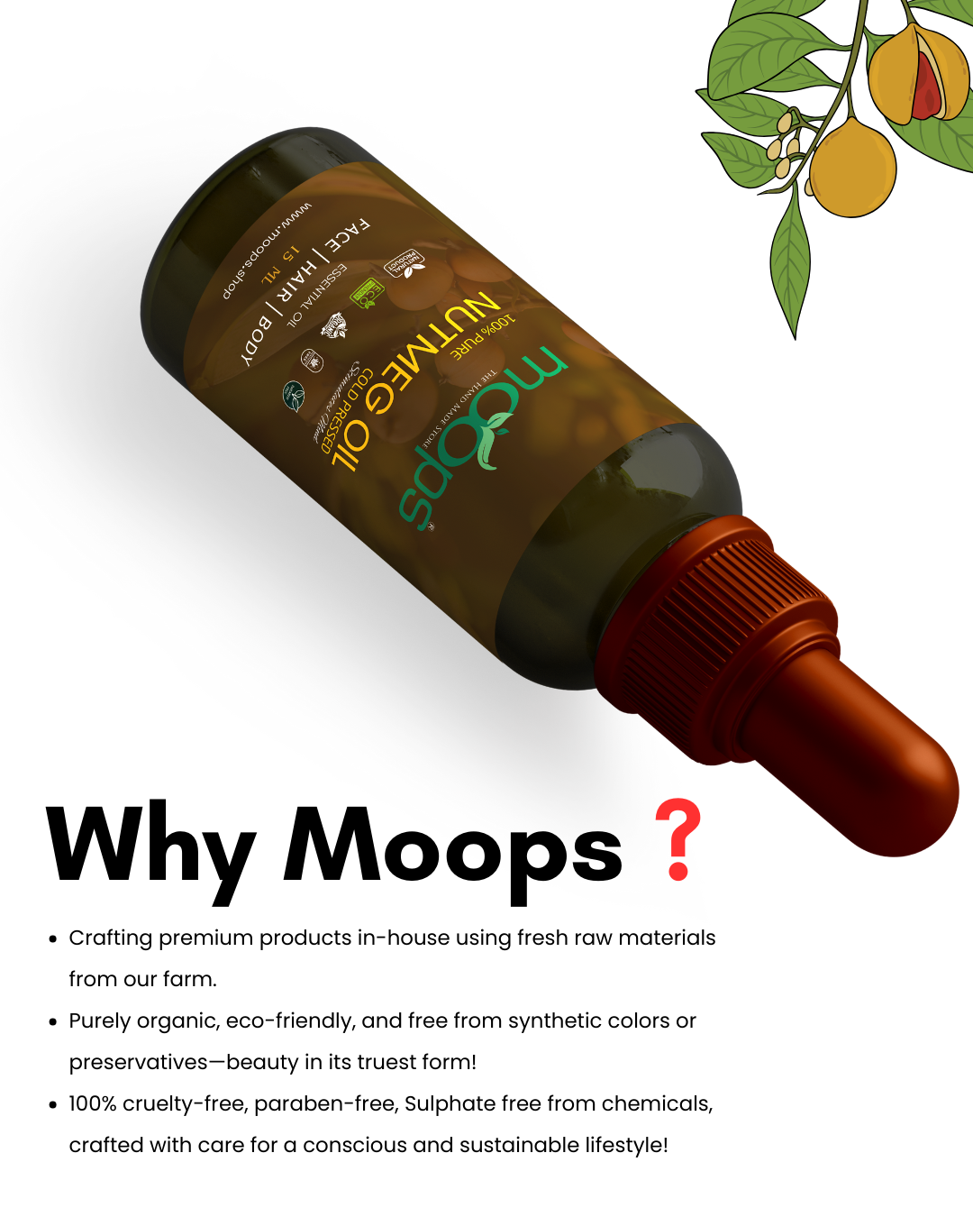 Moops Nutmeg Essential Oil