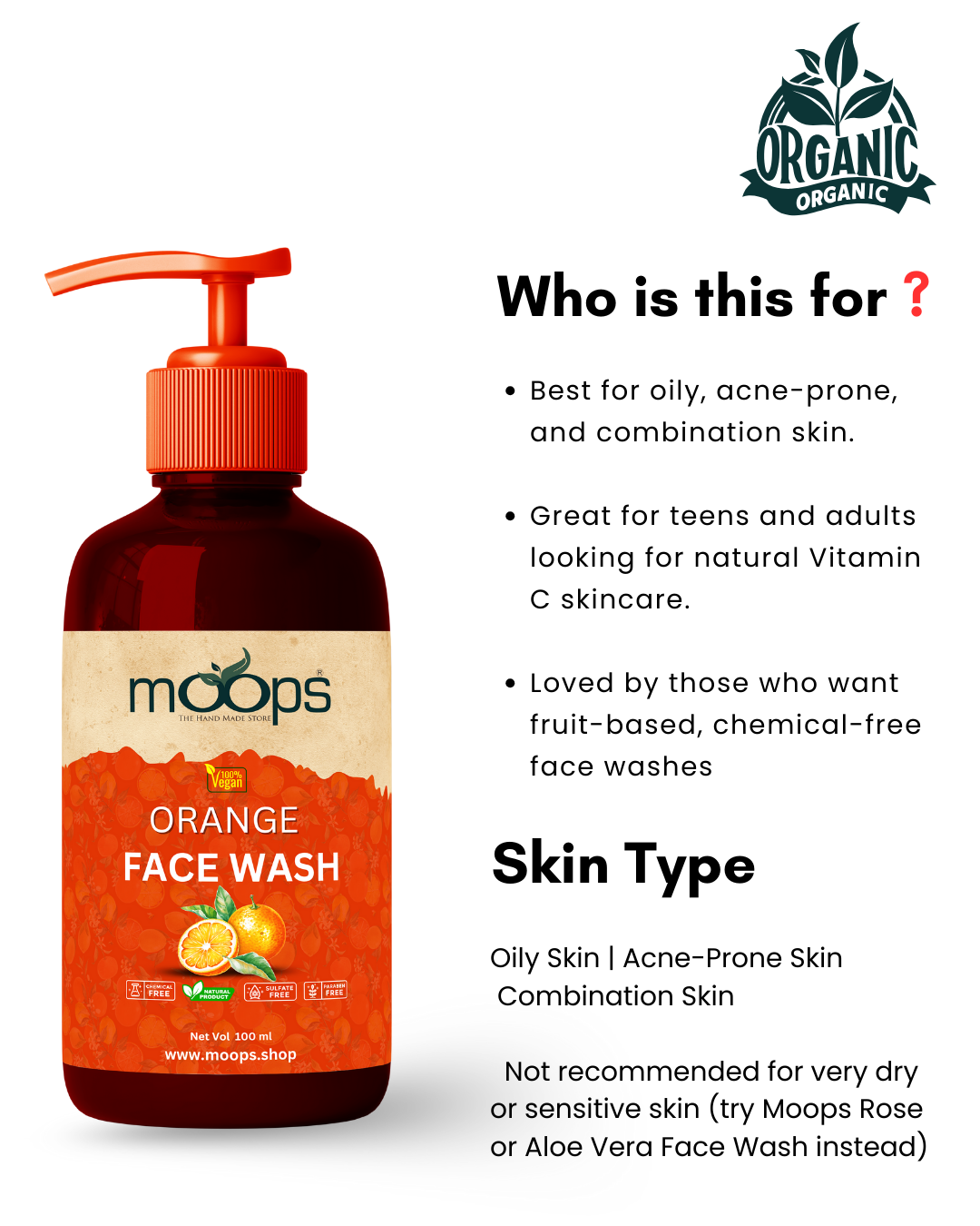 Moops Orange Face Wash