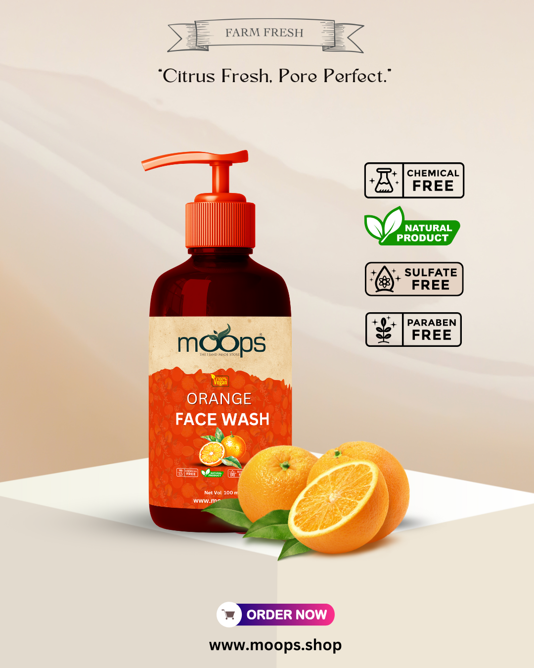 Moops Orange Face Wash