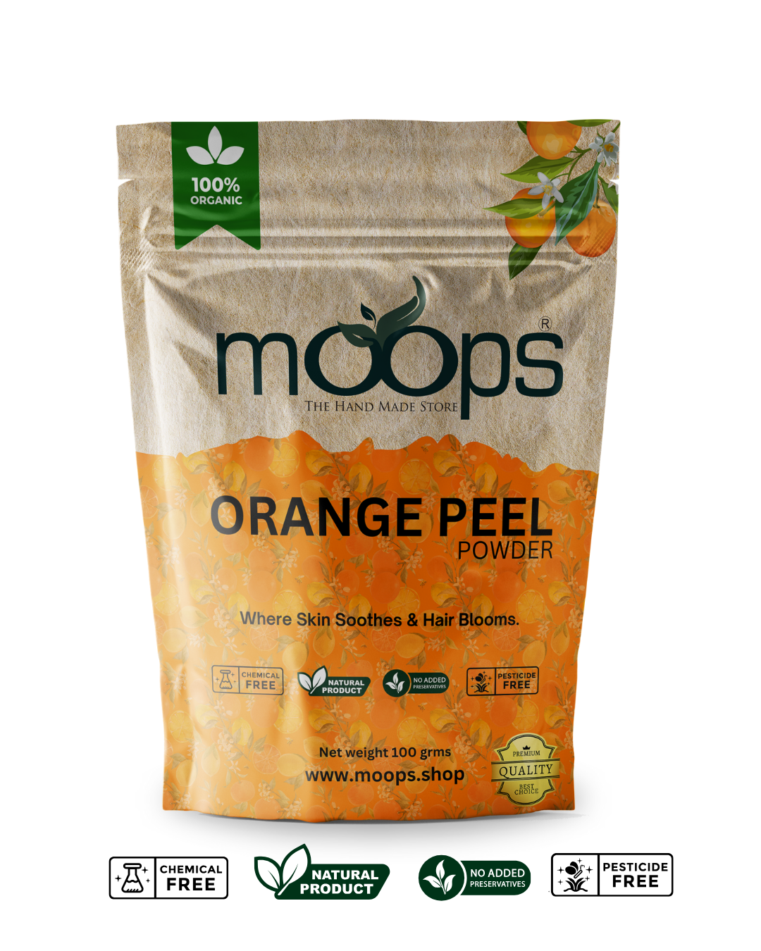Moops Orange Peel Powder