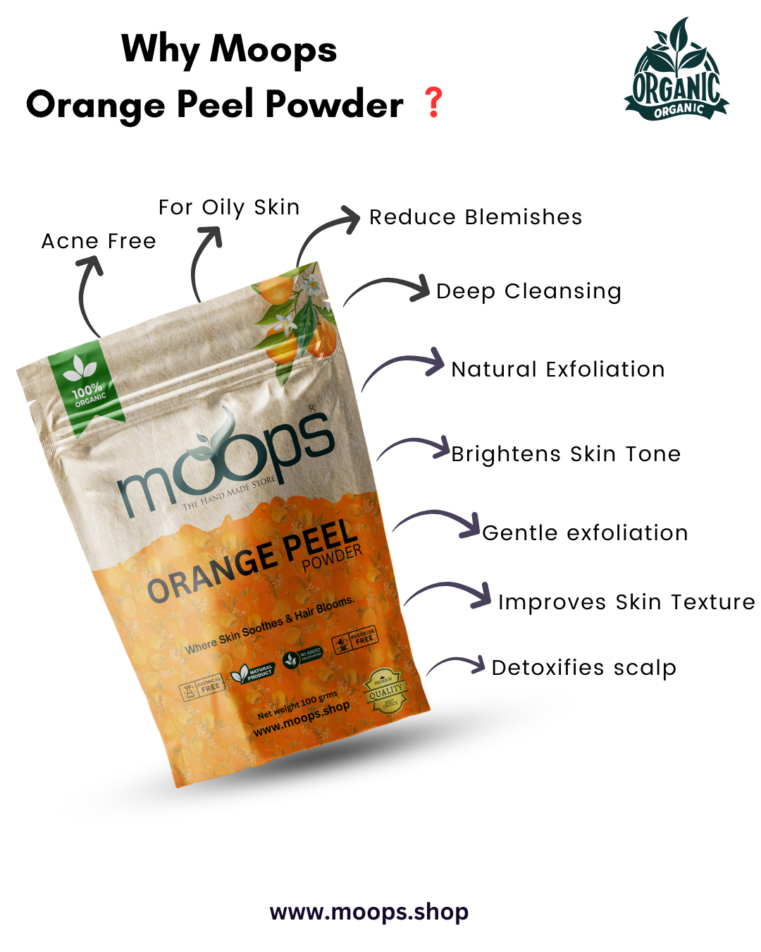 Moops Orange Peel Powder