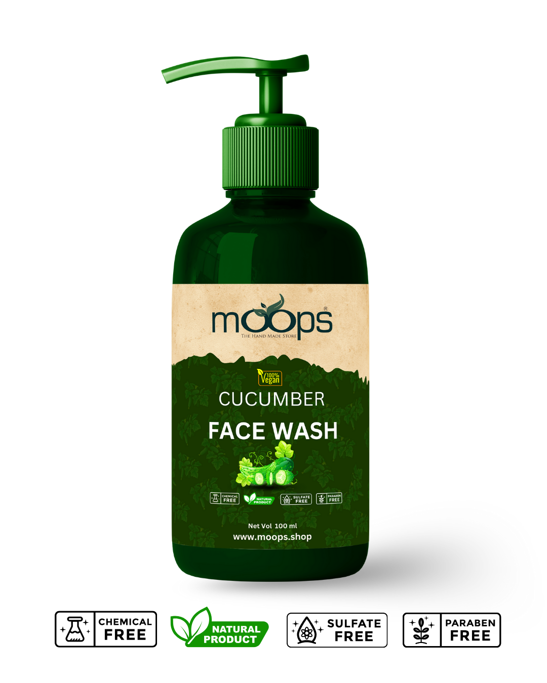 Moops Cucumber Face Wash