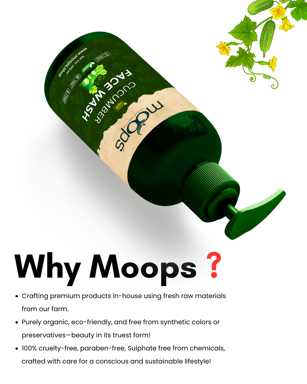 Moops Cucumber Face Wash