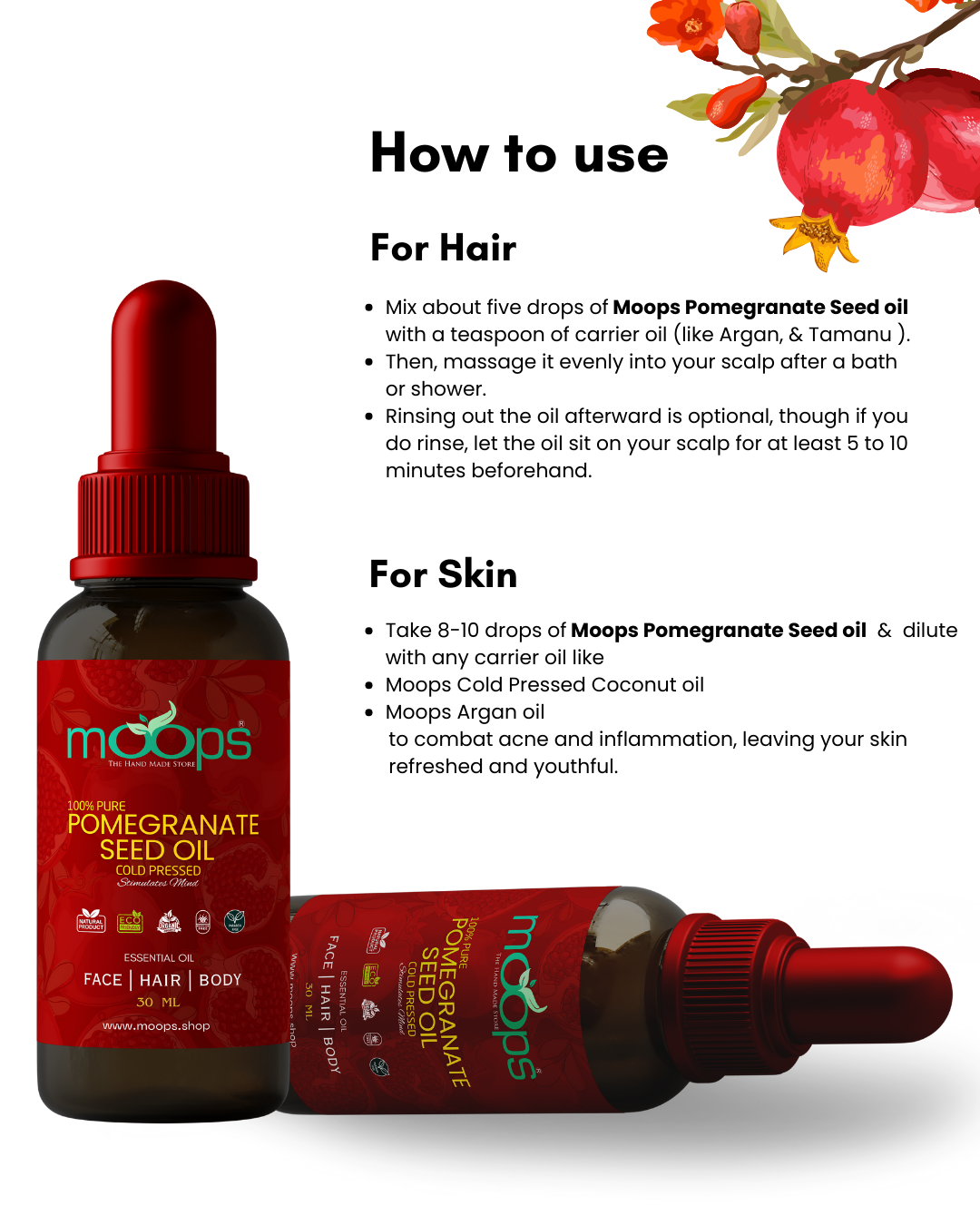 Moops Pomegranate Seed Oil