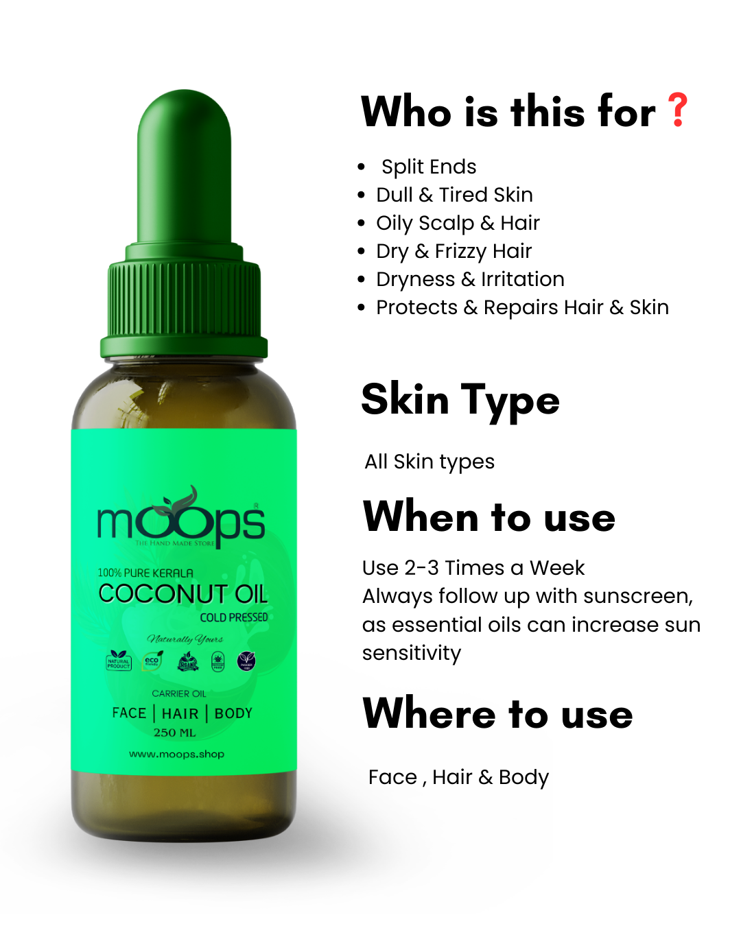Moops Cold-Pressed Coconut Oil