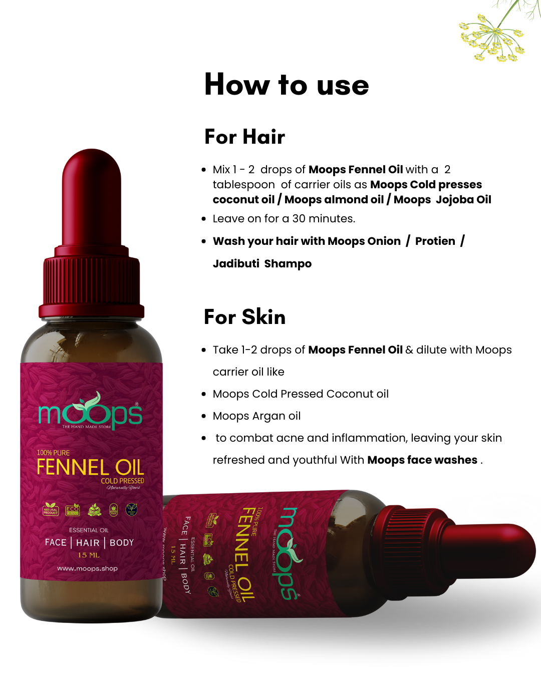 Moops Fennel Essential Oil