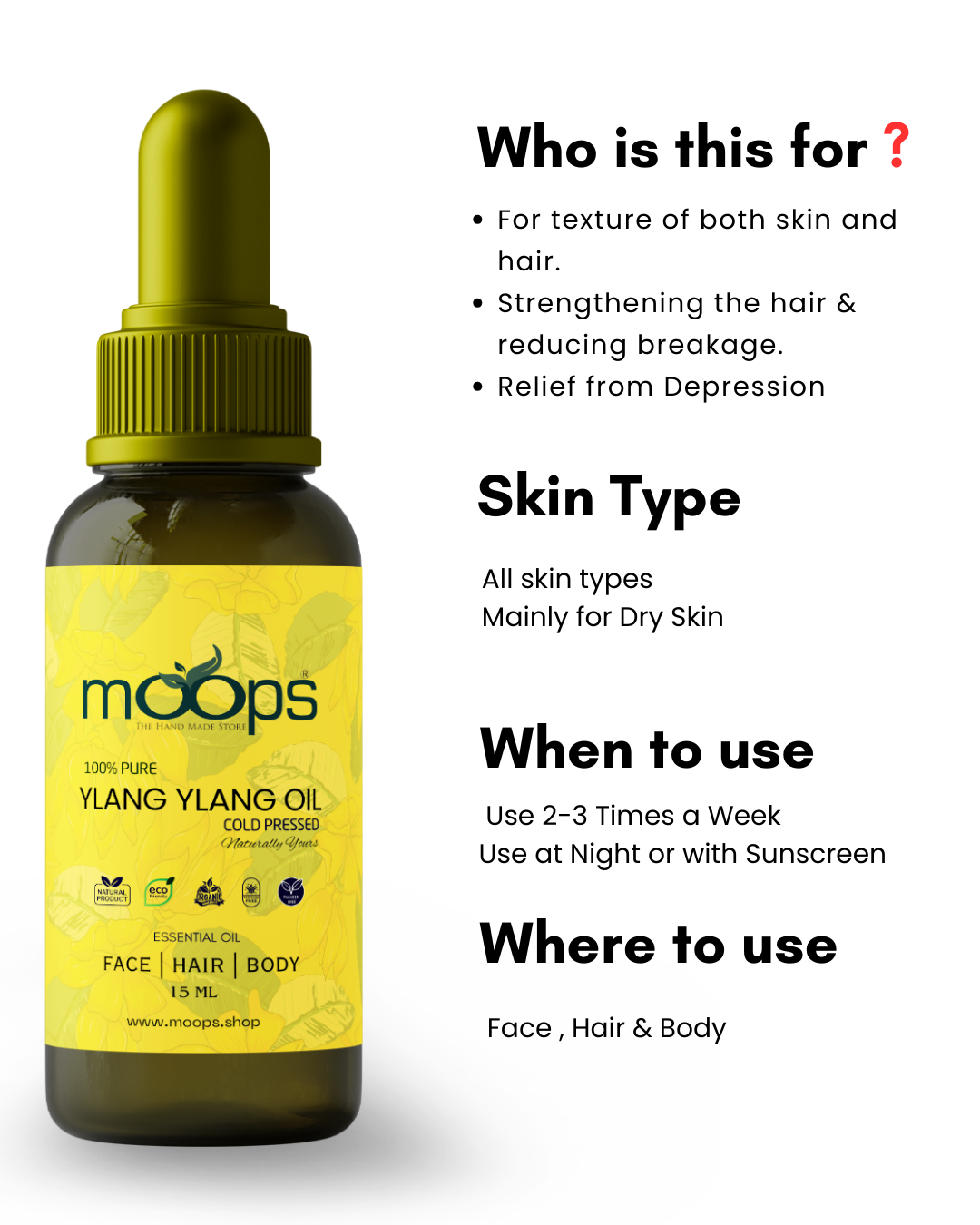 Moops Ylang Ylang Oil