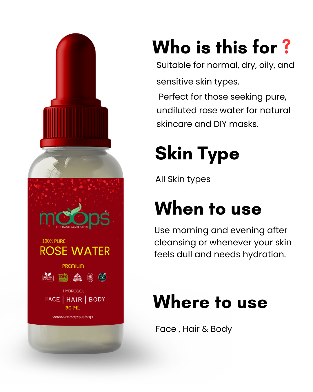 Moops Premium Rose Water 