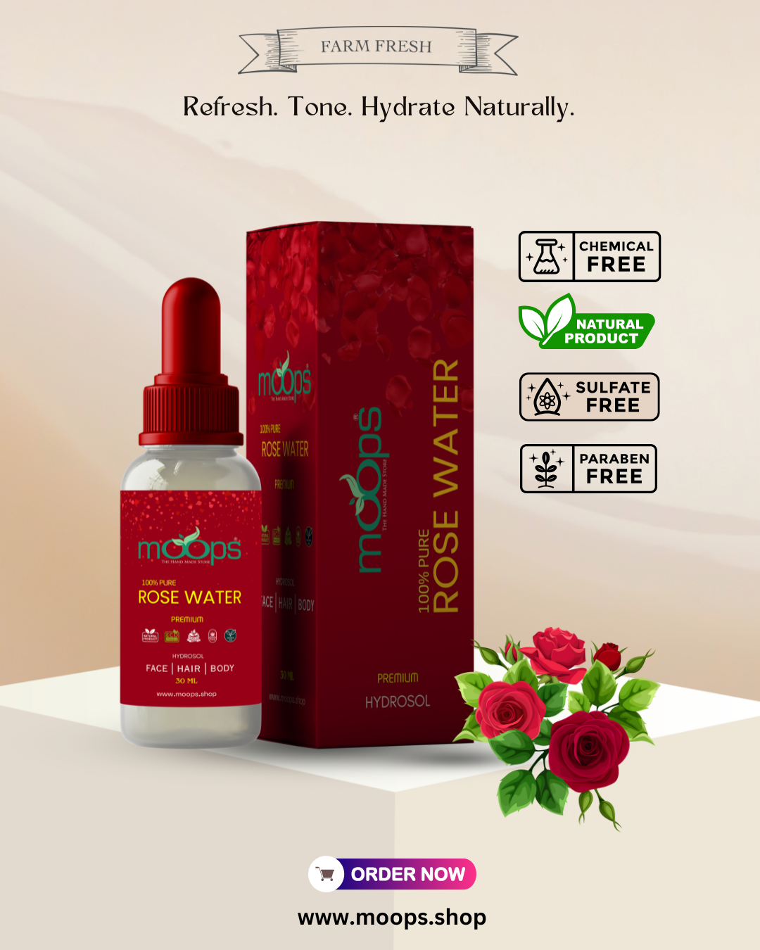 Moops Premium Rose Water 