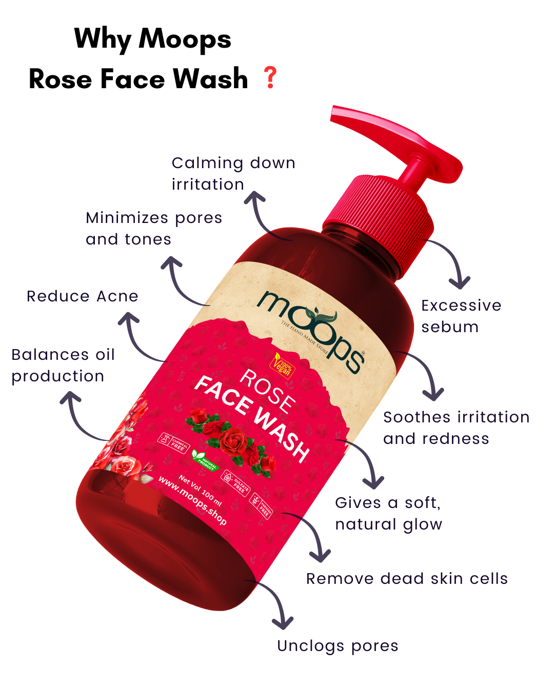 Moops Rose Face Wash