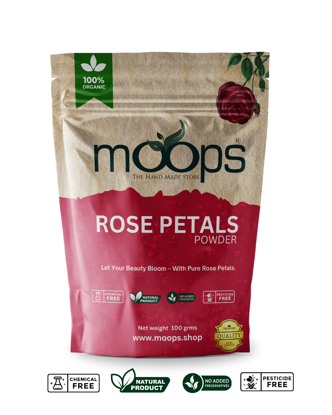 Moops Rose Petal Powder