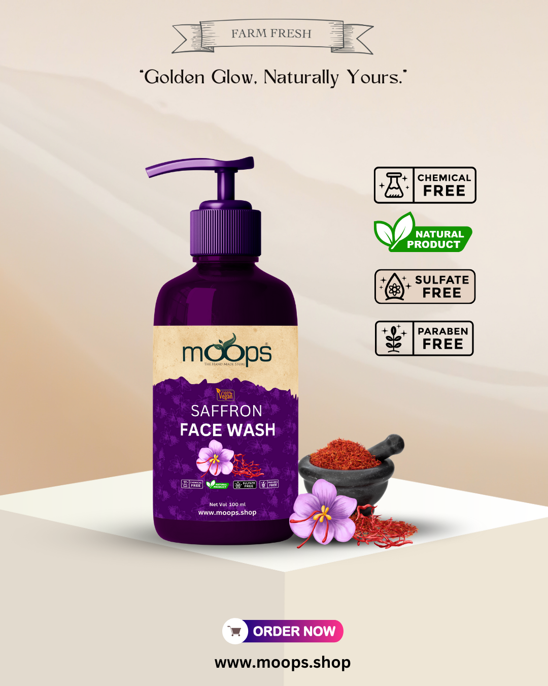 Moops Saffron Face Wash
