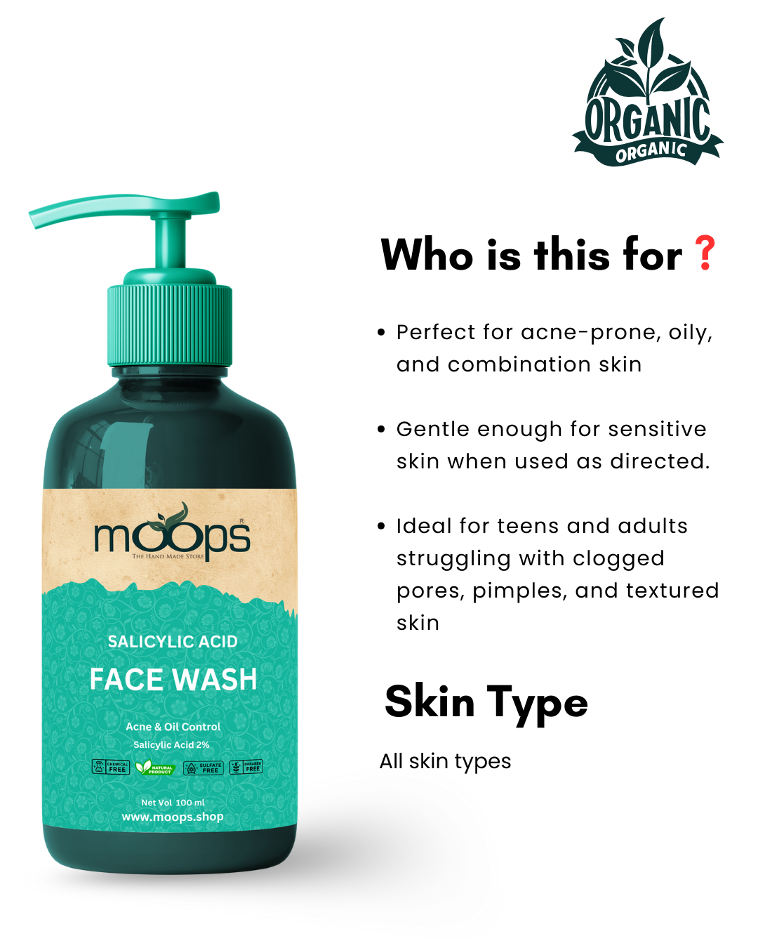 Moops Salicylic Acid Face Wash