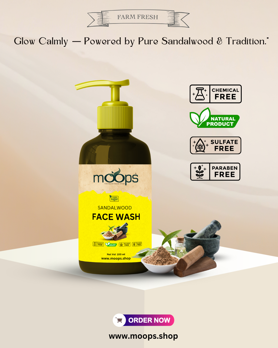 Moops Sandalwood Face Wash