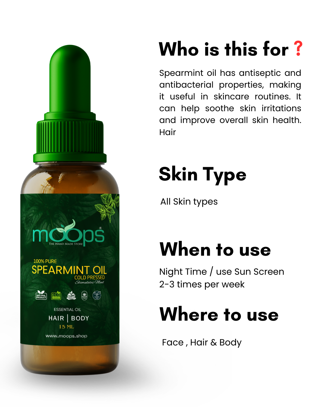 Moops Spearmint Essential Oil