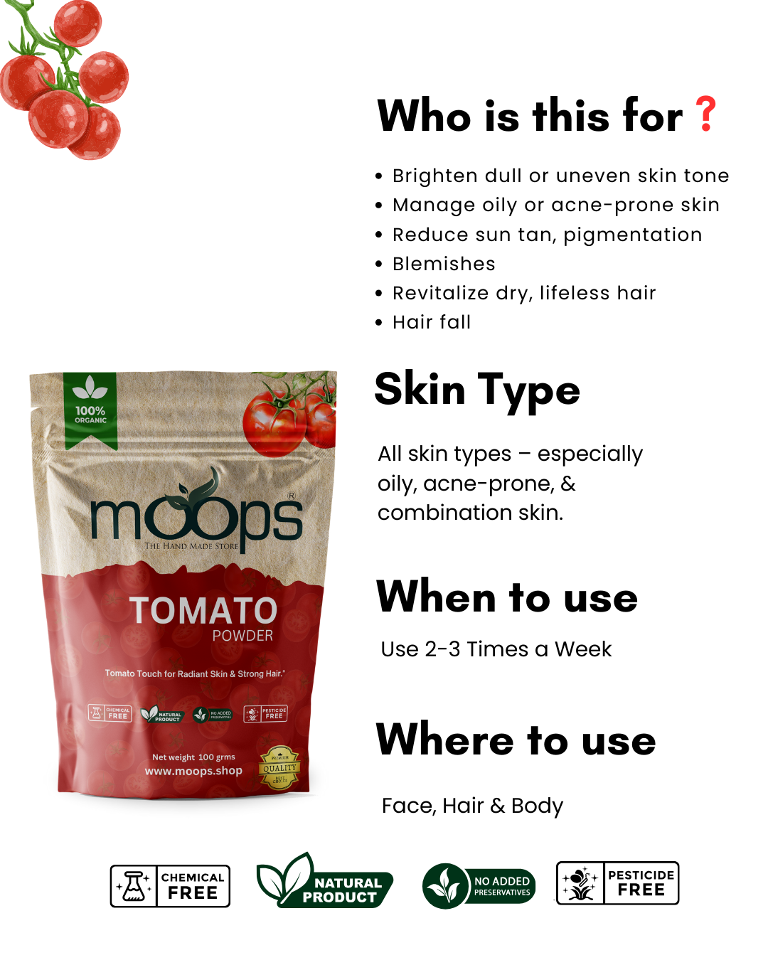 Moops Tomato Powder