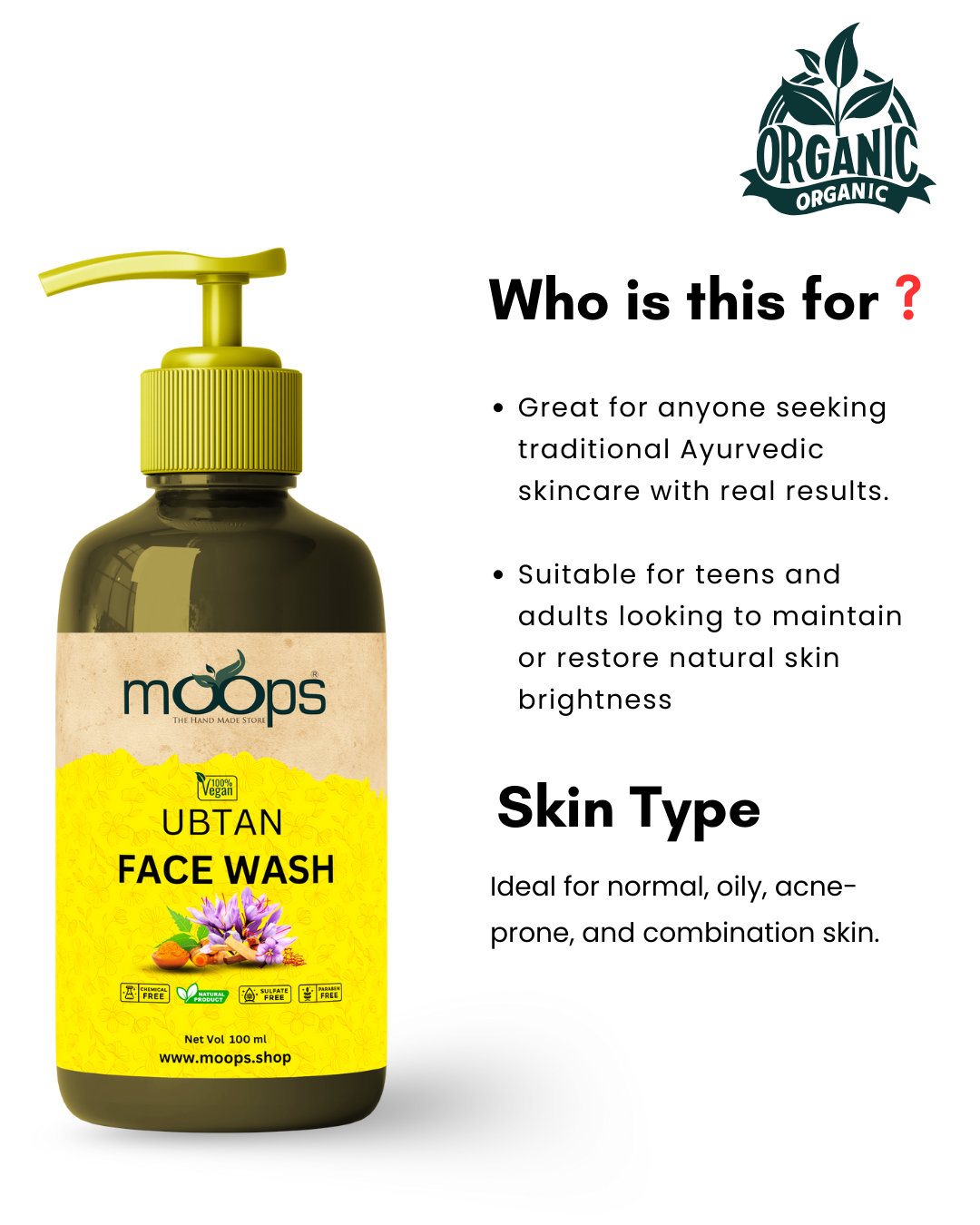 Moops Ubtan Face Wash