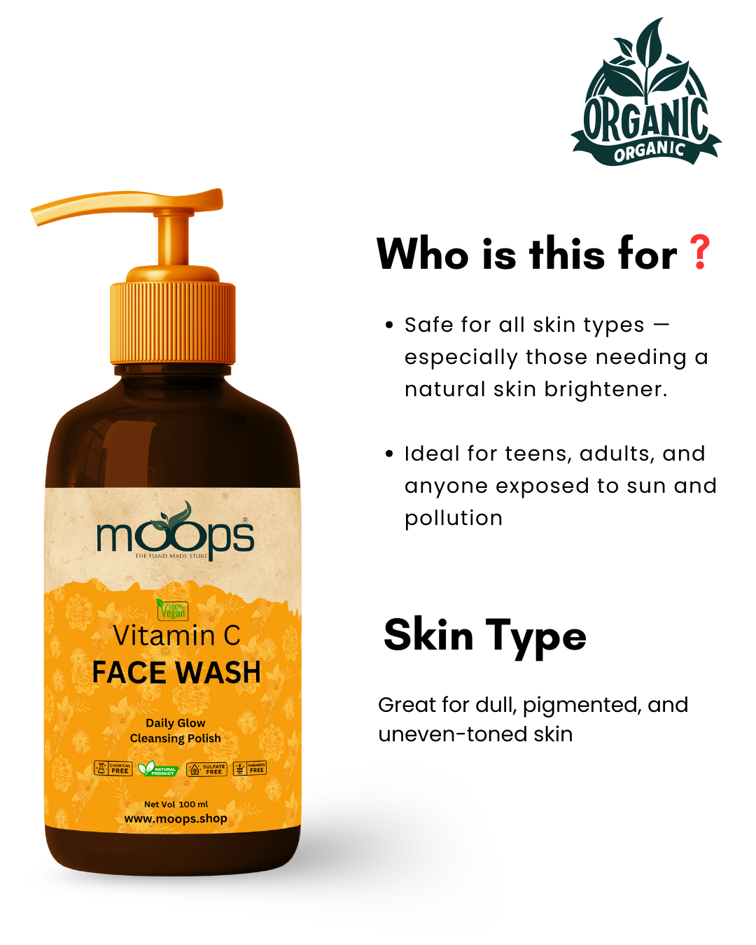 Moops Vitamin C Face Wash