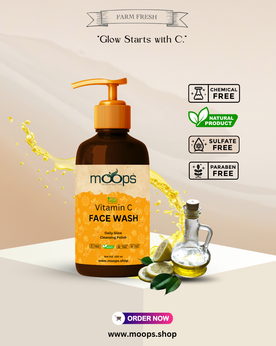 Moops Vitamin C Face Wash